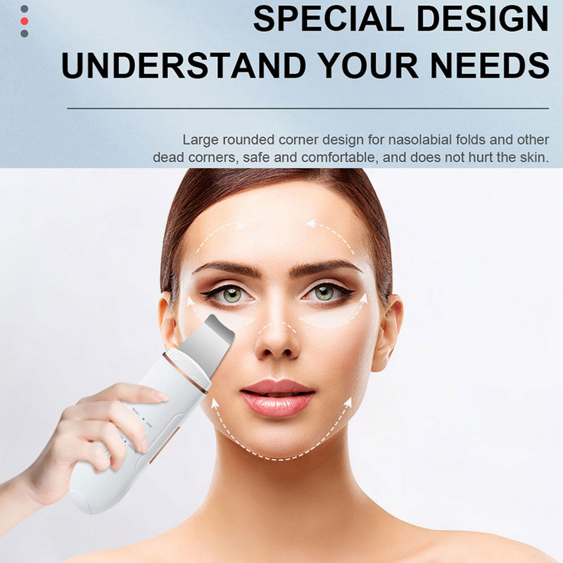 NICARE Ultrahangos Bőrradír Arc Peeling Lapát Mélytisztító Arc Mitesszer pórustisztító Bőrradír Arc Lifting Eszköz