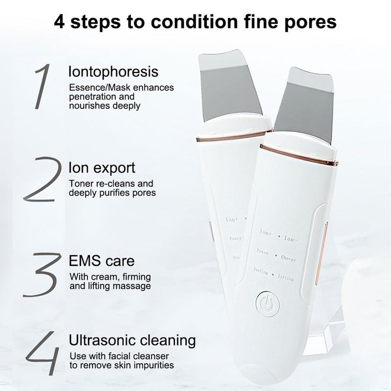 NICARE Ultrahangos Bőrradír Arc Peeling Lapát Mélytisztító Arc Mitesszer pórustisztító Bőrradír Arc Lifting Eszköz
