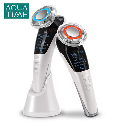 Vezeték nélküli EMS Arcmasszírozó Ionterápiás LED Fénygép Bőrfiatalító Öregedésgátló Hot Cool Face Lifting Bőrápoló Készülék