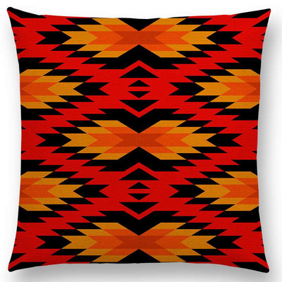 Πολύχρωμο γεωμετρικό σχέδιο Κάλυμμα μαξιλαριού τετράγωνο Μαξιλαροθήκη Διακοσμητική γραμμή/βαμβακερό ριχτάρι Μαξιλάρια Μαξιλάρια για διακόσμηση σπιτιού 45x45cm