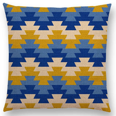 Πολύχρωμο γεωμετρικό σχέδιο Κάλυμμα μαξιλαριού τετράγωνο Μαξιλαροθήκη Διακοσμητική γραμμή/βαμβακερό ριχτάρι Μαξιλάρια Μαξιλάρια για διακόσμηση σπιτιού 45x45cm