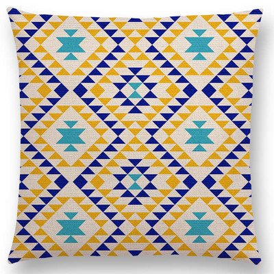 Πολύχρωμο γεωμετρικό σχέδιο Κάλυμμα μαξιλαριού τετράγωνο Μαξιλαροθήκη Διακοσμητική γραμμή/βαμβακερό ριχτάρι Μαξιλάρια Μαξιλάρια για διακόσμηση σπιτιού 45x45cm