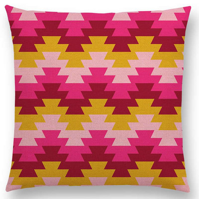 Πολύχρωμο γεωμετρικό σχέδιο Κάλυμμα μαξιλαριού τετράγωνο Μαξιλαροθήκη Διακοσμητική γραμμή/βαμβακερό ριχτάρι Μαξιλάρια Μαξιλάρια για διακόσμηση σπιτιού 45x45cm