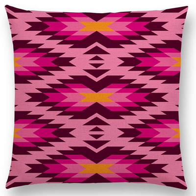 Πολύχρωμο γεωμετρικό σχέδιο Κάλυμμα μαξιλαριού τετράγωνο Μαξιλαροθήκη Διακοσμητική γραμμή/βαμβακερό ριχτάρι Μαξιλάρια Μαξιλάρια για διακόσμηση σπιτιού 45x45cm