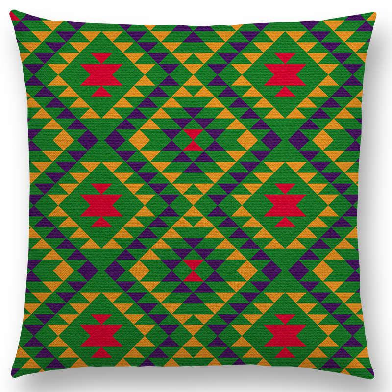 Πολύχρωμο γεωμετρικό σχέδιο Κάλυμμα μαξιλαριού τετράγωνο Μαξιλαροθήκη Διακοσμητική γραμμή/βαμβακερό ριχτάρι Μαξιλάρια Μαξιλάρια για διακόσμηση σπιτιού 45x45cm