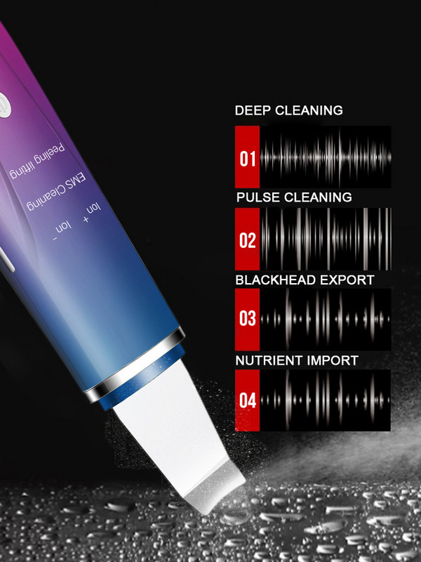 Bőrradír Vibrációs Arc Spatula Mitesszer eltávolító Arcradír Lapát Tiszta Kavitációs Peeling Arc lifting
