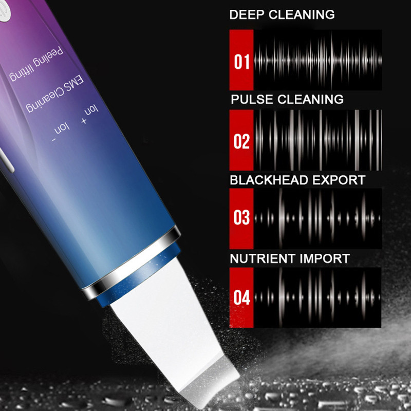 Bőrradír Vibrációs Arc Spatula Mitesszer eltávolító Arcradír Lapát Tiszta Kavitációs Peeling Arc lifting