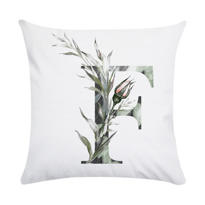 Husă de pernă de pluș din piele de piersică cu literă roz nordic