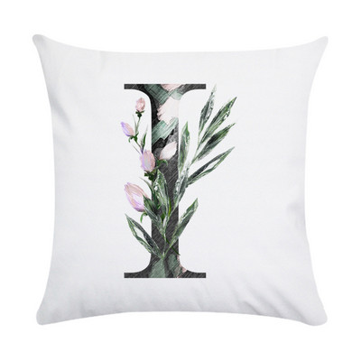 Husă de pernă de pluș din piele de piersică cu literă roz nordic