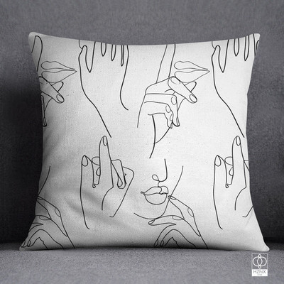 Nordic Geometric Line párna lakberendezési párna párnahuzat dekoratív párnahuzat nappali dekorációs párnák