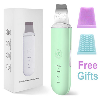 Ultrahangos bőrradír vibrációs arc spatula mitesszer eltávolító arcradír lapát Tiszta kavitációs peeling arc lifting