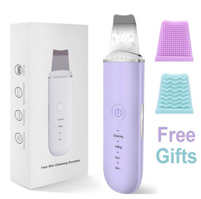Ultrahangos bőrradír vibrációs arc spatula mitesszer eltávolító arcradír lapát Tiszta kavitációs peeling arc lifting