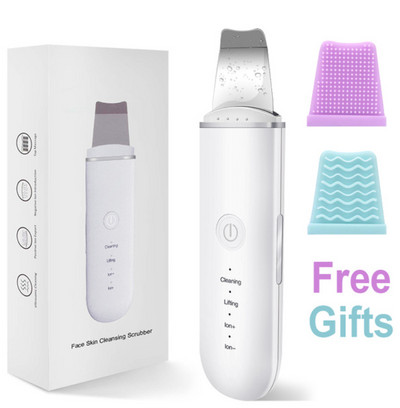 Ultrahangos bőrradír vibrációs arc spatula mitesszer eltávolító arcradír lapát Tiszta kavitációs peeling arc lifting