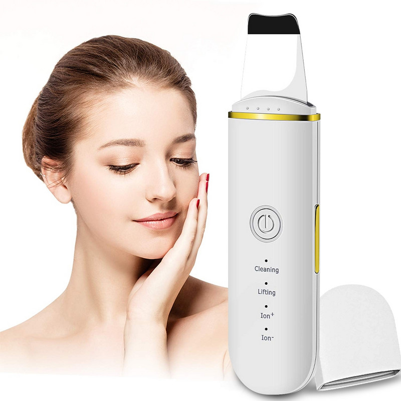 Ultrahangos bőrradír vibrációs arc spatula mitesszer eltávolító arcradír lapát Tiszta kavitációs peeling arc lifting