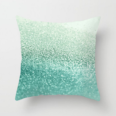 Față de pernă geometrică verde mentă Husă de pernă din fibră de poliester Pernă de canapea Husă de pernă decorativă pentru casă