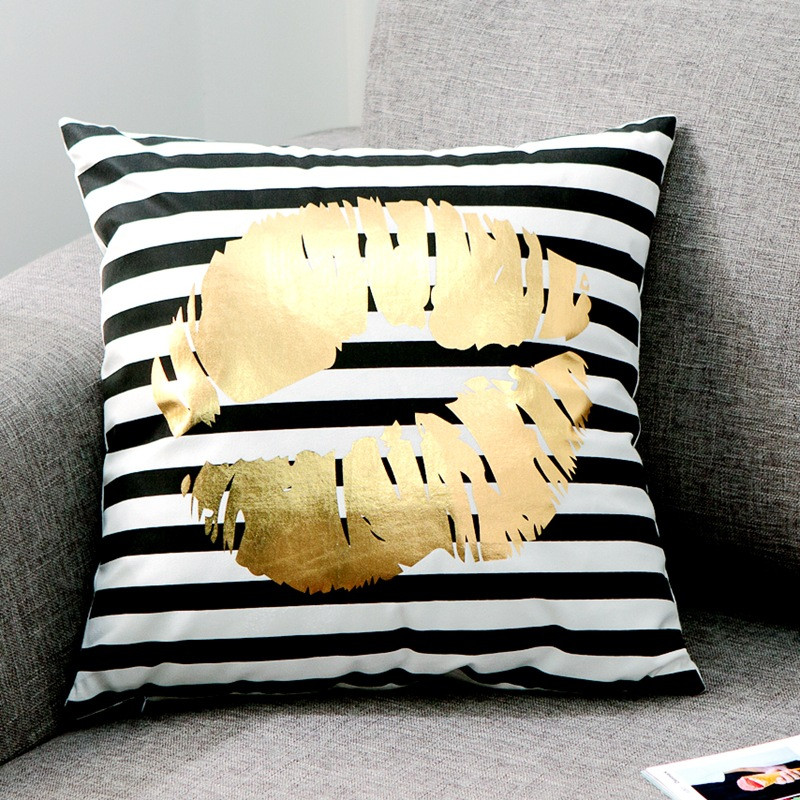 Bronzana geometrija Jastučnica Navlaka za jastuk sa zlatnim tiskom Ukrasna jastučnica Sjedalo za kauč Jastučnica za automobil Meka