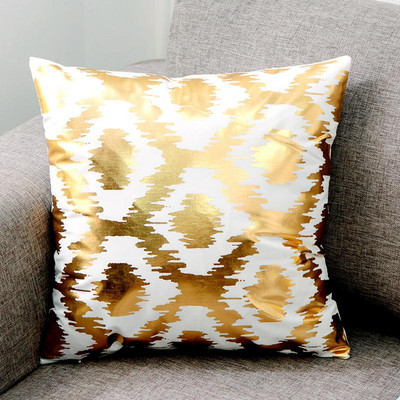 Geometry bronzinis pagalvėlės užvalkalas Medvilninis poliesteris Bohemiškas spausdintas namų dekoratyvinis pagalvių užvalkalas