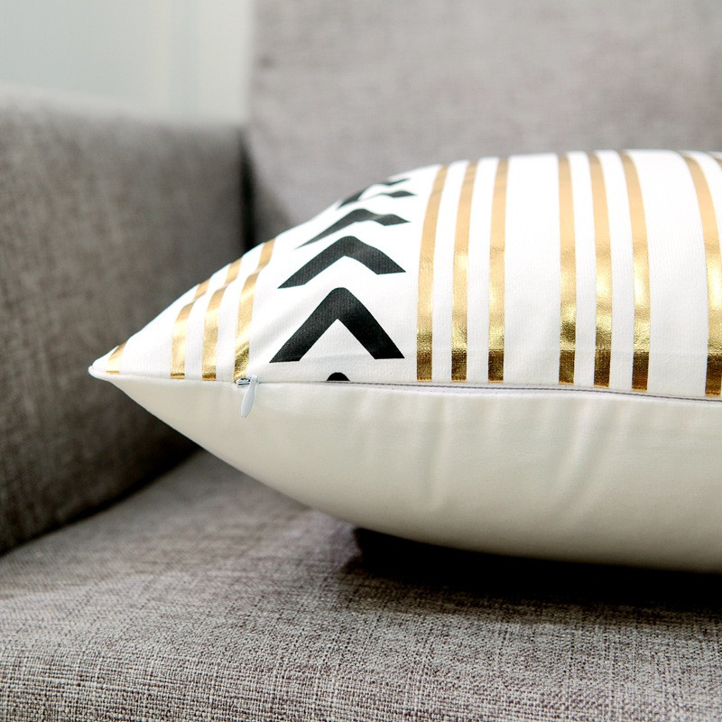 Geometry bronzinis pagalvėlės užvalkalas Medvilninis poliesteris Bohemiškas spausdintas namų dekoratyvinis pagalvių užvalkalas