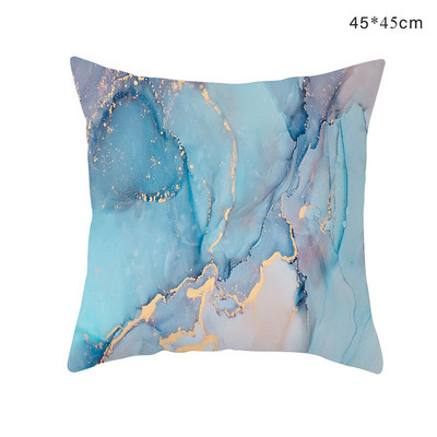 Lagana, luksuzna akvarel tinta, koža breskve, baršunasta jastučnica, jastučnica s mramornim uzorkom i zlatnim rubom, jastučnica za kućnu spavaću sobu