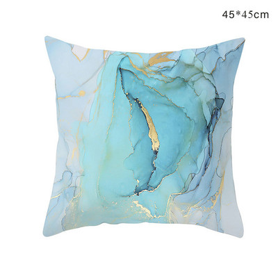 Lagana, luksuzna akvarel tinta, koža breskve, baršunasta jastučnica, jastučnica s mramornim uzorkom i zlatnim rubom, jastučnica za kućnu spavaću sobu