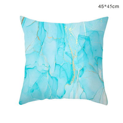 Lagana, luksuzna akvarel tinta, koža breskve, baršunasta jastučnica, jastučnica s mramornim uzorkom i zlatnim rubom, jastučnica za kućnu spavaću sobu