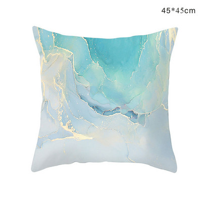 Lagana, luksuzna akvarel tinta, koža breskve, baršunasta jastučnica, jastučnica s mramornim uzorkom i zlatnim rubom, jastučnica za kućnu spavaću sobu