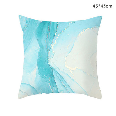 Lagana, luksuzna akvarel tinta, koža breskve, baršunasta jastučnica, jastučnica s mramornim uzorkom i zlatnim rubom, jastučnica za kućnu spavaću sobu