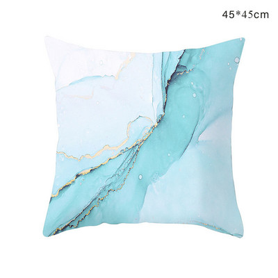 Lagana, luksuzna akvarel tinta, koža breskve, baršunasta jastučnica, jastučnica s mramornim uzorkom i zlatnim rubom, jastučnica za kućnu spavaću sobu