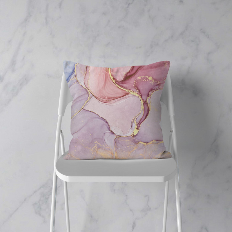 Seria geometrică de plante cu pene roz Husă de pernă din poliester Pernă de canapea Husă de perne decorative pentru casă