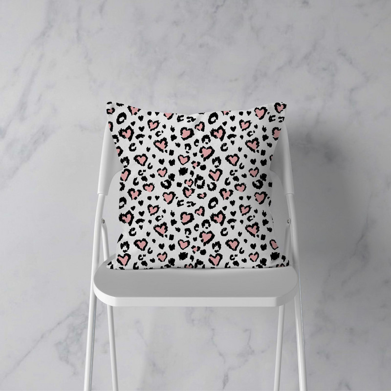 Seria geometrică de plante cu pene roz Husă de pernă din poliester Pernă de canapea Husă de perne decorative pentru casă