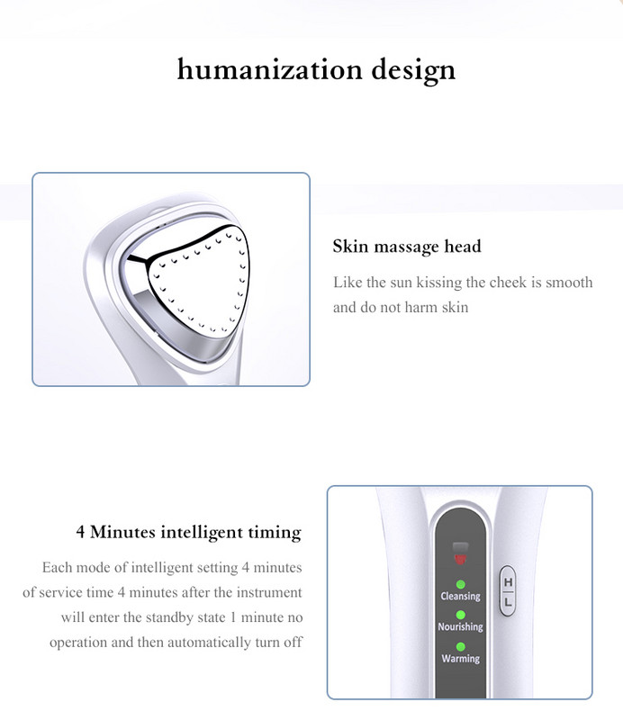Elektriline ultraheli näoiluseade Ionic Face Cleaner kortsude eemaldamise vastane nahahooldusseade Face Lift Tighten Beauty Tool