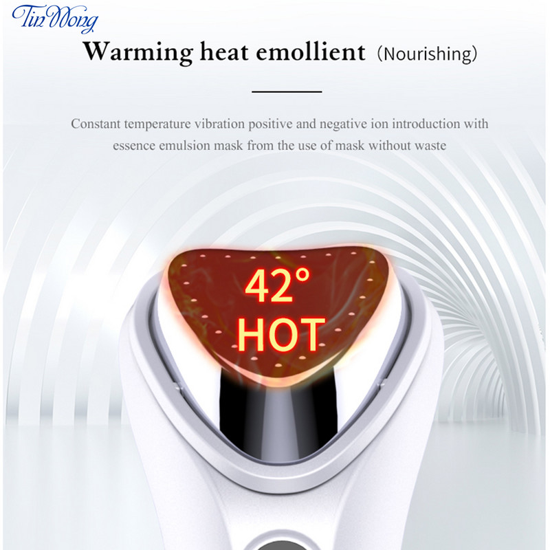 Elektriline ultraheli näoiluseade Ionic Face Cleaner kortsude eemaldamise vastane nahahooldusseade Face Lift Tighten Beauty Tool