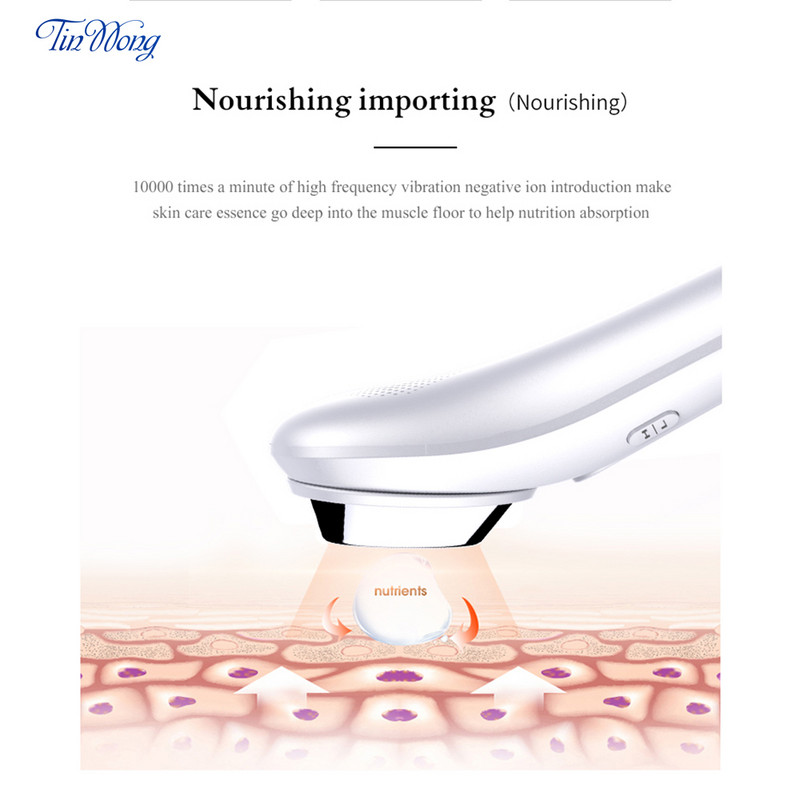 Elektriline ultraheli näoiluseade Ionic Face Cleaner kortsude eemaldamise vastane nahahooldusseade Face Lift Tighten Beauty Tool
