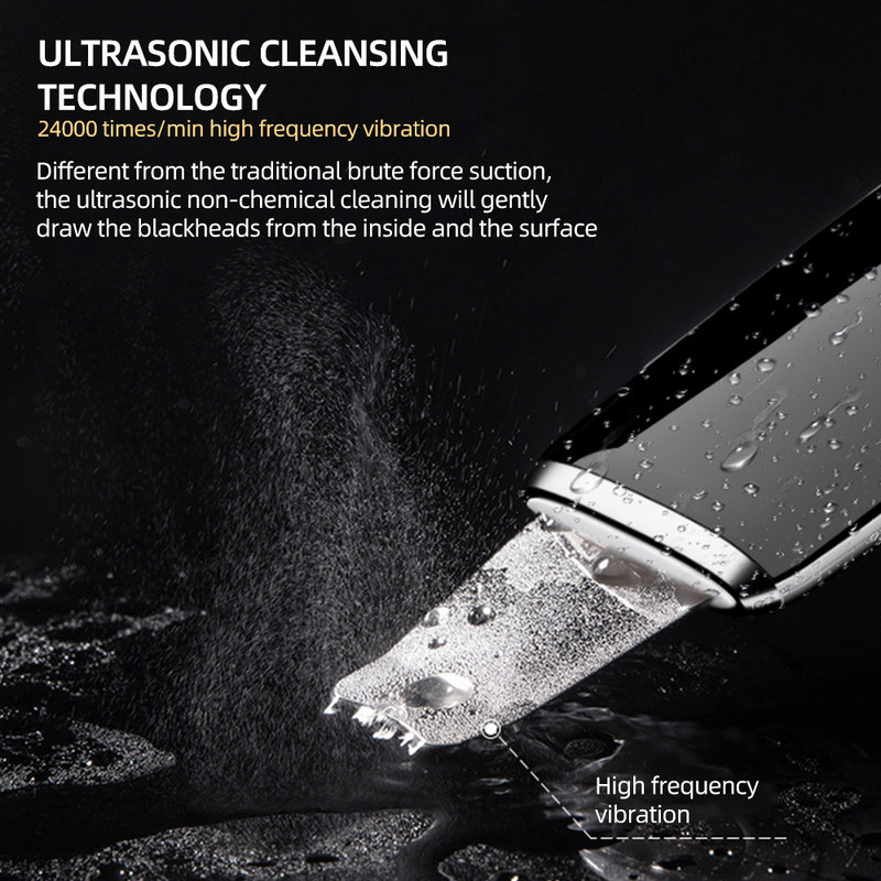 Ultrazvučni čistač kože lica Sredstvo za čišćenje protiv bora Uklanjanje mitesera Uređaj za uljepšavanje vrata Masažer za lice Alati za njegu kože