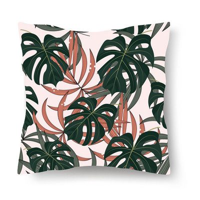 Jastučnica s uzorkom tropskog lišća, moderna jastučnica za sofu, 45*45 cm, poliester Ins stil, ukrasna jastučnica, kućni dekor
