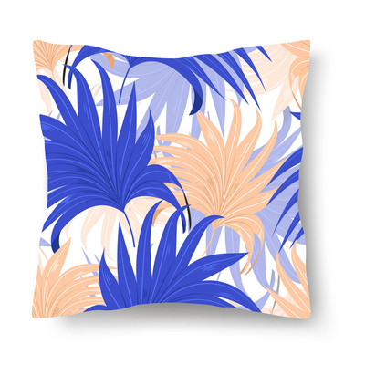 Jastučnica s uzorkom tropskog lišća, moderna jastučnica za sofu, 45*45 cm, poliester Ins stil, ukrasna jastučnica, kućni dekor