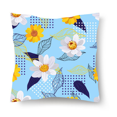 Jastučnica s uzorkom tropskog lišća, moderna jastučnica za sofu, 45*45 cm, poliester Ins stil, ukrasna jastučnica, kućni dekor