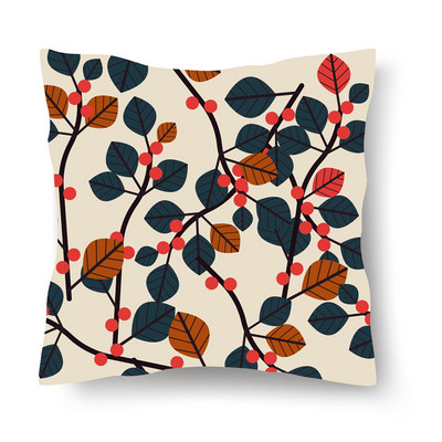 Jastučnica s uzorkom tropskog lišća, moderna jastučnica za sofu, 45*45 cm, poliester Ins stil, ukrasna jastučnica, kućni dekor