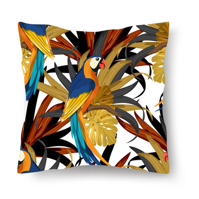Jastučnica s uzorkom tropskog lišća, moderna jastučnica za sofu, 45*45 cm, poliester Ins stil, ukrasna jastučnica, kućni dekor