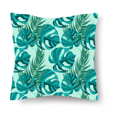 Jastučnica s uzorkom tropskog lišća, moderna jastučnica za sofu, 45*45 cm, poliester Ins stil, ukrasna jastučnica, kućni dekor