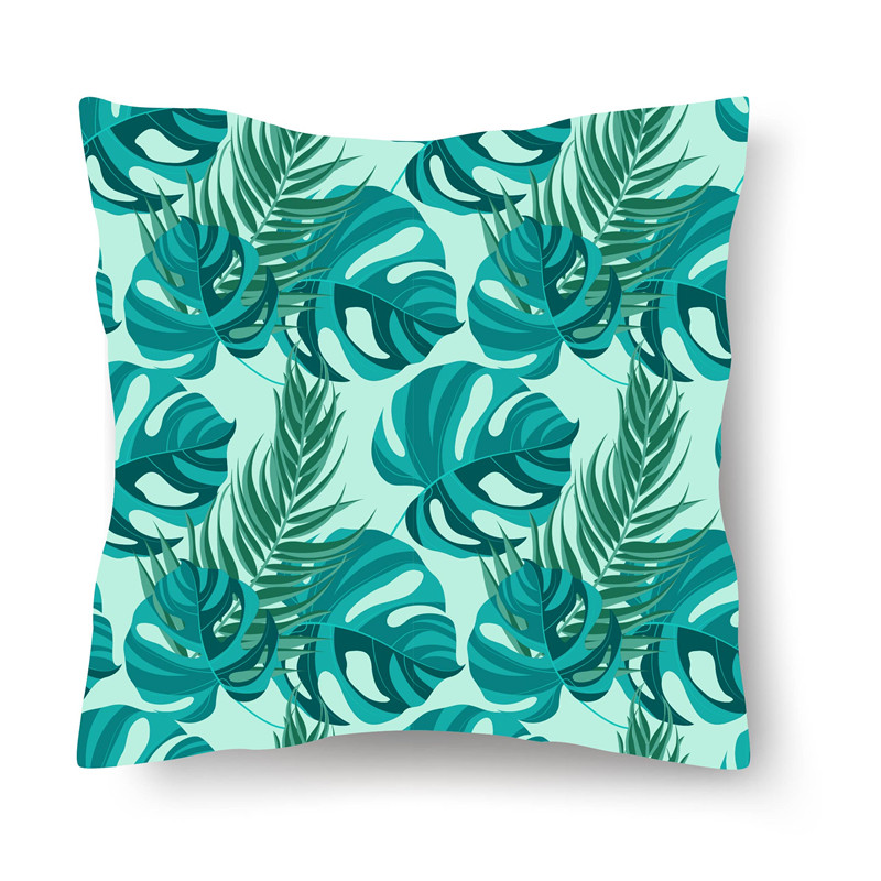 Jastučnica s uzorkom tropskog lišća, moderna jastučnica za sofu, 45*45 cm, poliester Ins stil, ukrasna jastučnica, kućni dekor