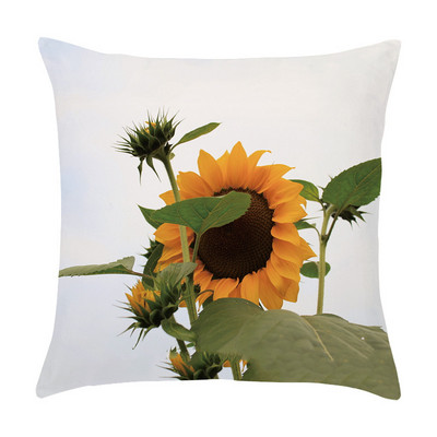 45x45cm Europska uljana slika Fotografija suncokreta Jastučnica od kože breskve Jastuk za kauč u automobilu Jastučnica Navlaka za jastuk