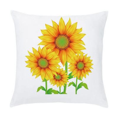 45x45cm Europska uljana slika Fotografija suncokreta Jastučnica od kože breskve Jastuk za kauč u automobilu Jastučnica Navlaka za jastuk