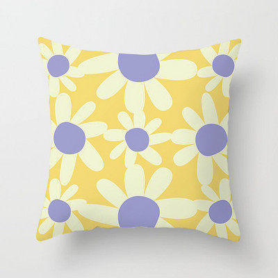 Nova jastučnica s cvijetom tratinčice za uređenje doma/kauč/jastučnica za auto Slatka mekana jastučnica s printom za ljetne djevojke