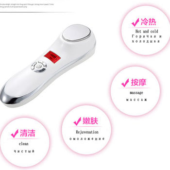 USB масажор за лице Внос и износ инструмент за красота за жени Студено горещо стяга кожата на лицето, за да направи подмладяване на кожата