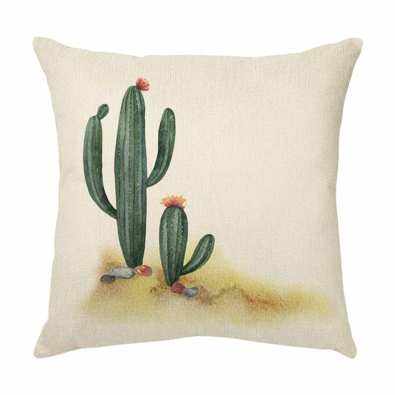 Sukulenti oslikani Jastučnica Dekoracija Crtani kaktus Jastučnica za auto Sofa Jastučnica Lanena jastučnica za dnevnu sobu