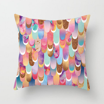 Καλύμματα μαξιλαριών με πολύχρωμο γεωμετρικό σχέδιο Διακοσμητική θήκη μαξιλαριών Ριχτάρι μαξιλάρια Κάλυμμα χάρτης Βελούδινη μαξιλαροθήκη για καναπέ