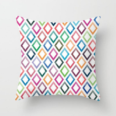 Jastučnice sa šarenim geometrijskim uzorkom Kućne ukrasne jastučnice Navlake za jastuke Karta Baršunasta jastučnica za kauč