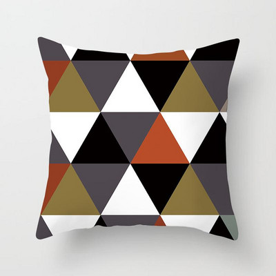 Jastučnice sa šarenim geometrijskim uzorkom Kućne ukrasne jastučnice Navlake za jastuke Karta Baršunasta jastučnica za kauč