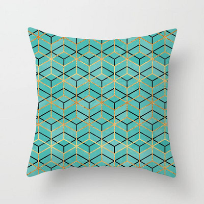 Jastučnice sa šarenim geometrijskim uzorkom Kućne ukrasne jastučnice Navlake za jastuke Karta Baršunasta jastučnica za kauč